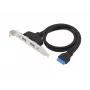 Conceptronic EMRICK11B 19-kolíková zásuvka na dual-USB-A zásuvka USB 3.0 adaptér