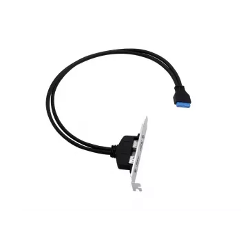 Conceptronic EMRICK11B 19-kolíková zásuvka na dual-USB-A zásuvka USB 3.0 adaptér