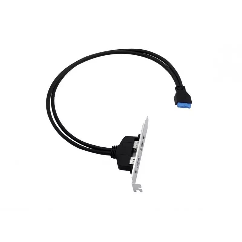 Conceptronic EMRICK11B 19-kolíková zásuvka na dual-USB-A zásuvka USB 3.0 adaptér