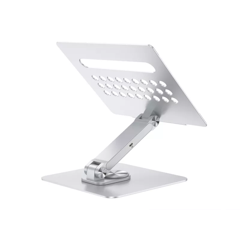 Conceptronic DONN27G, stojan na notebook, strieborný, hliník, 360°, USB 3.2 Gen 1 (3.1 Gen 1) Type-C, 5000 Mbit/s