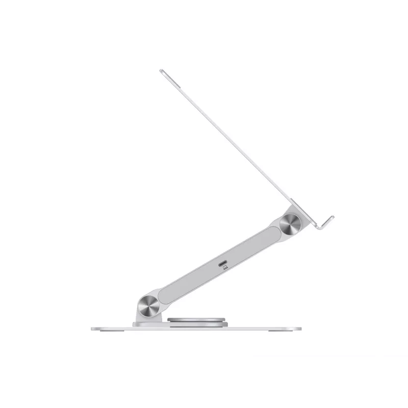 Conceptronic DONN27G, stojan na notebook, strieborný, hliník, 360°, USB 3.2 Gen 1 (3.1 Gen 1) Type-C, 5000 Mbit/s