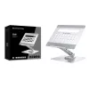 Conceptronic DONN27G, stojan na notebook, strieborný, hliník, 360°, USB 3.2 Gen 1 (3.1 Gen 1) Type-C, 5000 Mbit/s