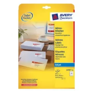 Etikety do tlačiarne Avery J4792-25 biela