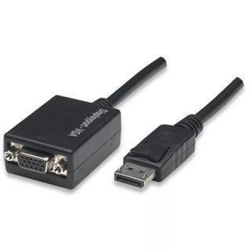 Techly DisplayPort DP na VGA adaptér M F IADAP DSP-250, 0,07 m, DisplayPort, 2 x VGA (D-Sub), samec, samica, 1920 x 1200 pixelov
