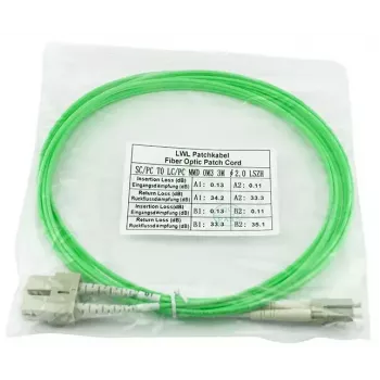 Optický kábel BlueOptics SFP3132GU3MK LC SC OM5 3 m mätový