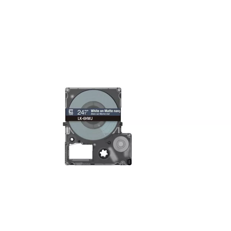 Páska na etikety Epson LK-6HWJ tmavomodrá biela termotransfer 2,4 cm