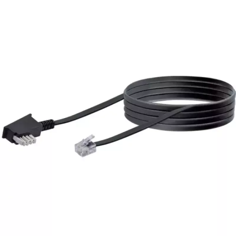 Kábel RJ-11 Schwaiger 10m TAE-N čierny