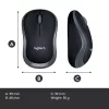 Myš Logitech M185 Swift Wireless sivá