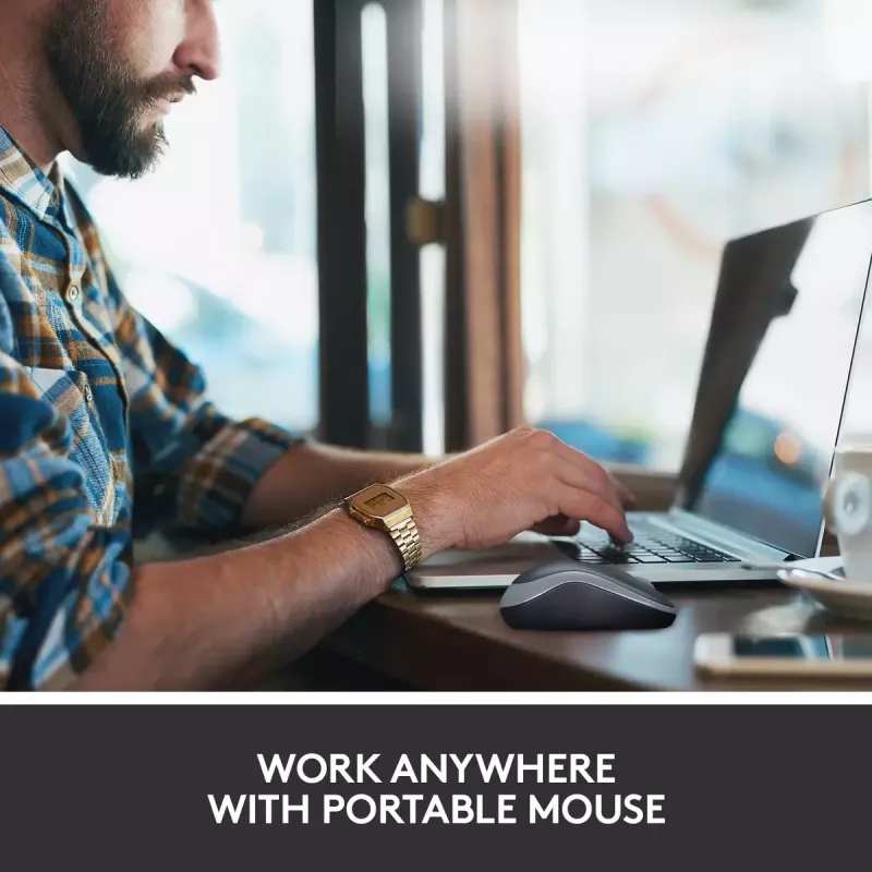 Myš Logitech M185 Swift Wireless sivá