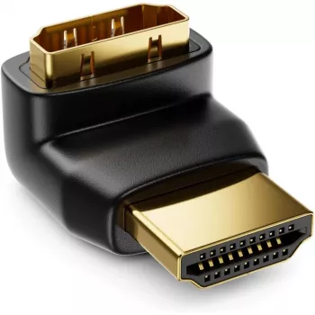 Techly HDMI adaptér M / F zahnutý L IADAP HDMI-L, HDMI, HDMI, čierny