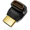 Techly HDMI adaptér M / F zahnutý L IADAP HDMI-L, HDMI, HDMI, čierny