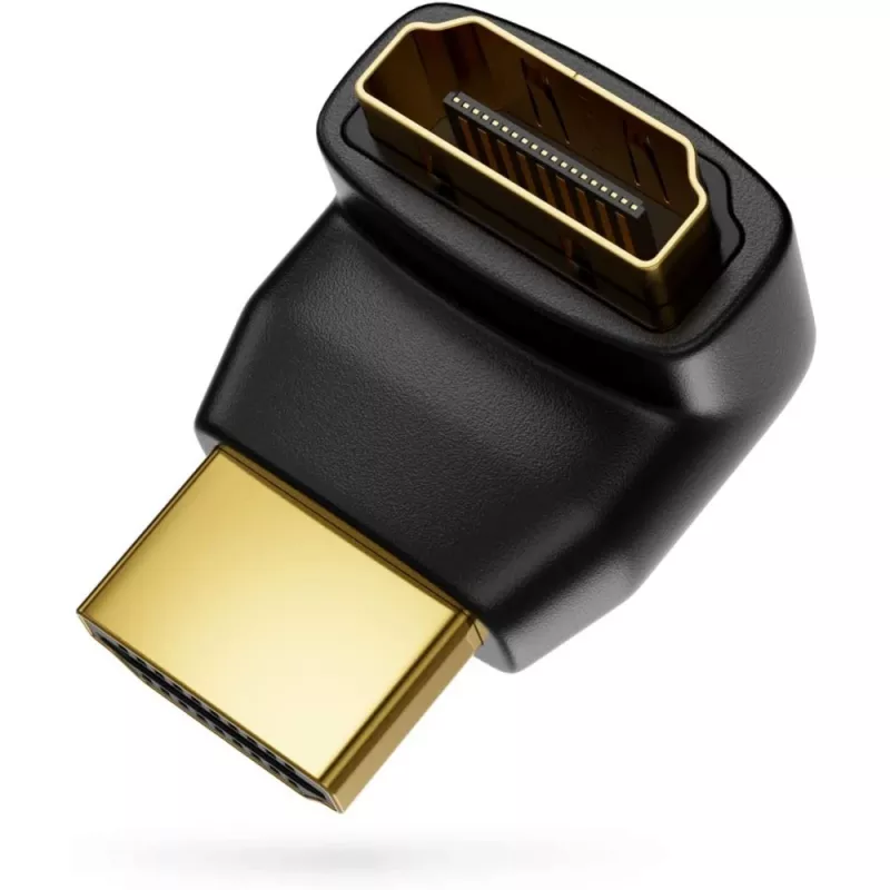 Techly HDMI adaptér M / F zahnutý L IADAP HDMI-L, HDMI, HDMI, čierny