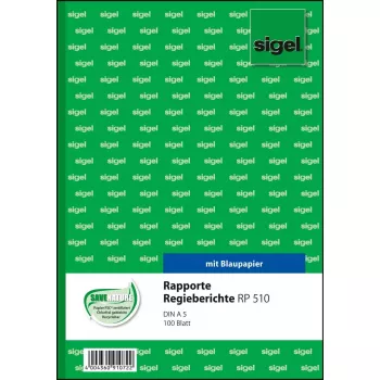 Obchodný formulár Sigel RP510 zelený A5 100 listov