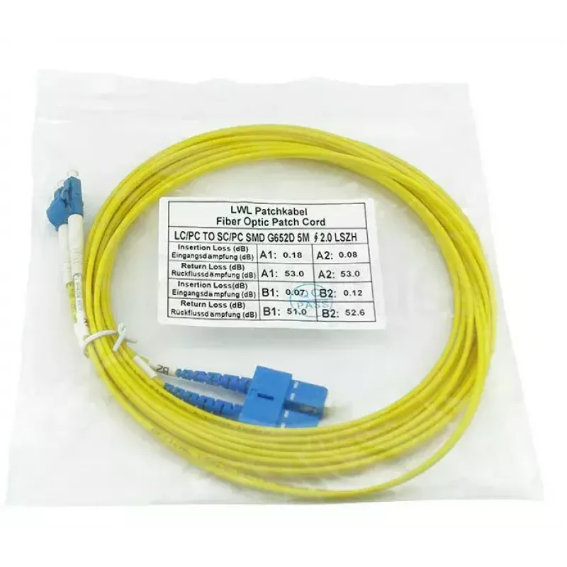 BlueOptics CAB-SMF-LC-SC-1 InfiniBand sklenené vlákno kábel 1 m LC/UPC SC/UPC