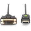 Techly monitor DisplayPort na DVI kábel 3 m ICOC DSP-C-030, 3 m, DVI-D, DisplayPort, konektor samec, konektor samec, 1920 x 1080 (HD 1080)