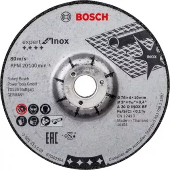 Bosch Expert for Inox brúsne kotúče, 76 x 4 x 10 mm, 2 ks