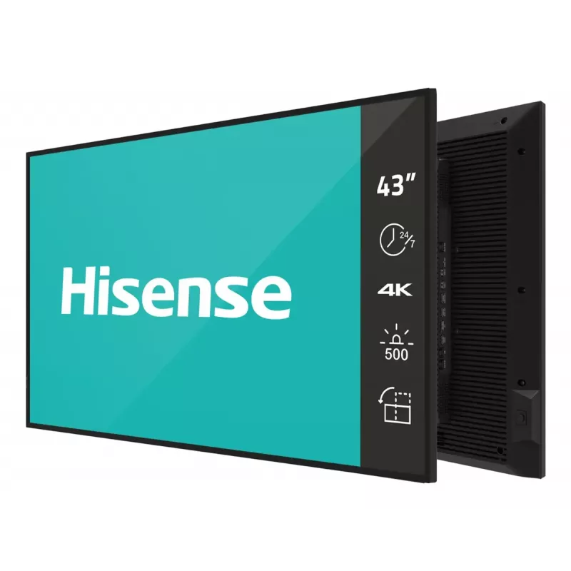 Hisense Smart TV 43 palcov E5QTUK QLED 3840x2160 (4K) Full HD, Android 11, 500 cd/m², 8 ms, VESA, čierna