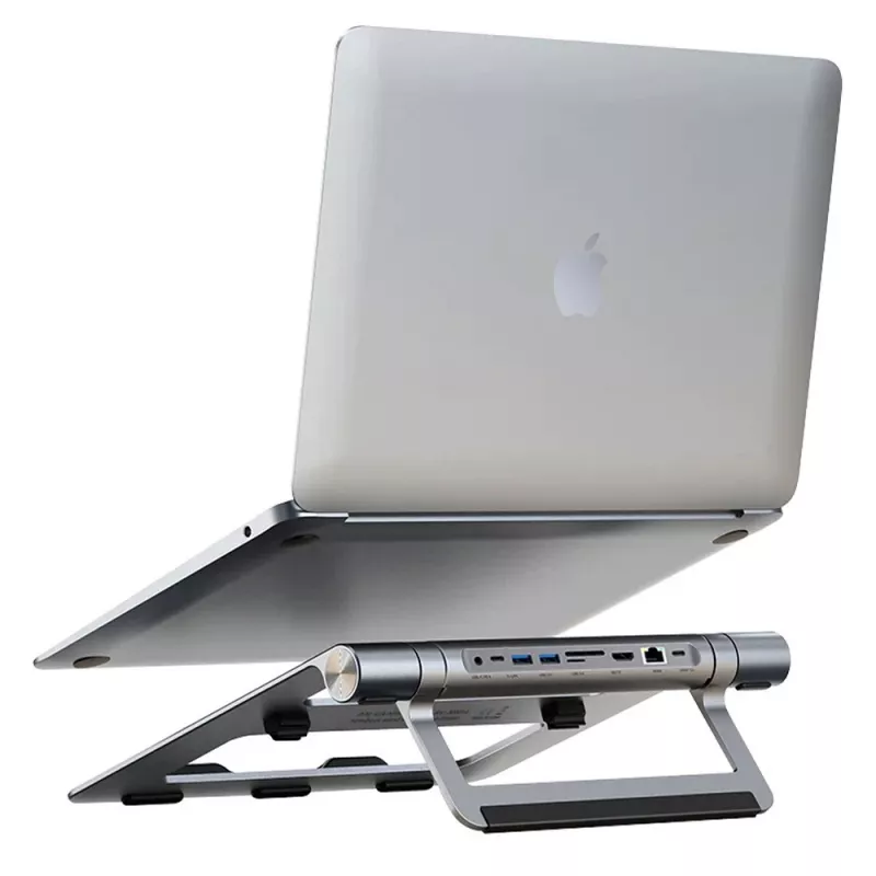 Techly ICA-NTB-DOCK91 káblový USB 3.2 Gen 1 (3.1 Gen 1) Type-C strieborný