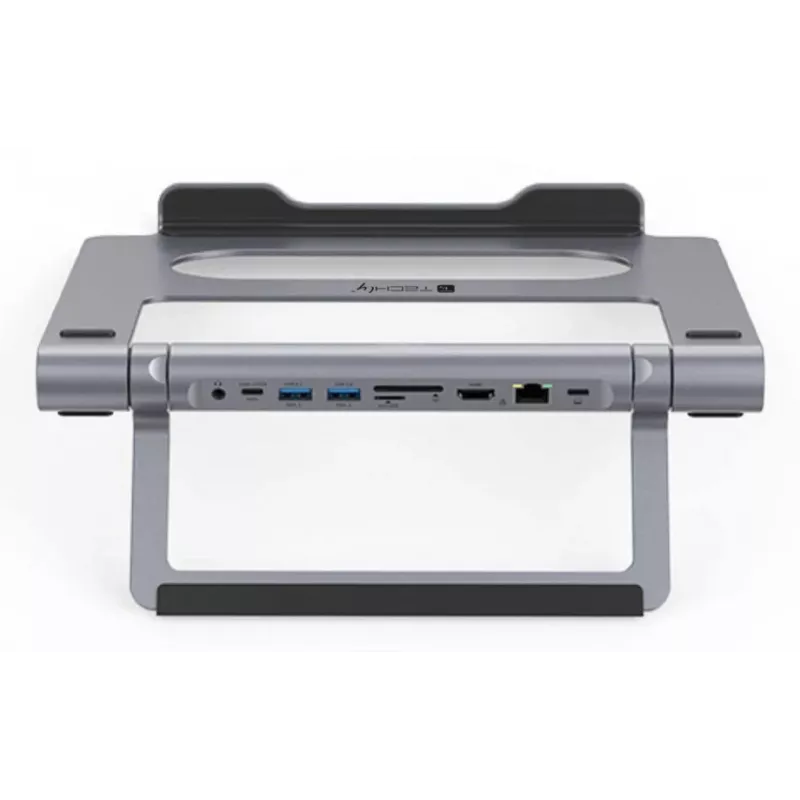 Techly ICA-NTB-DOCK91 káblový USB 3.2 Gen 1 (3.1 Gen 1) Type-C strieborný