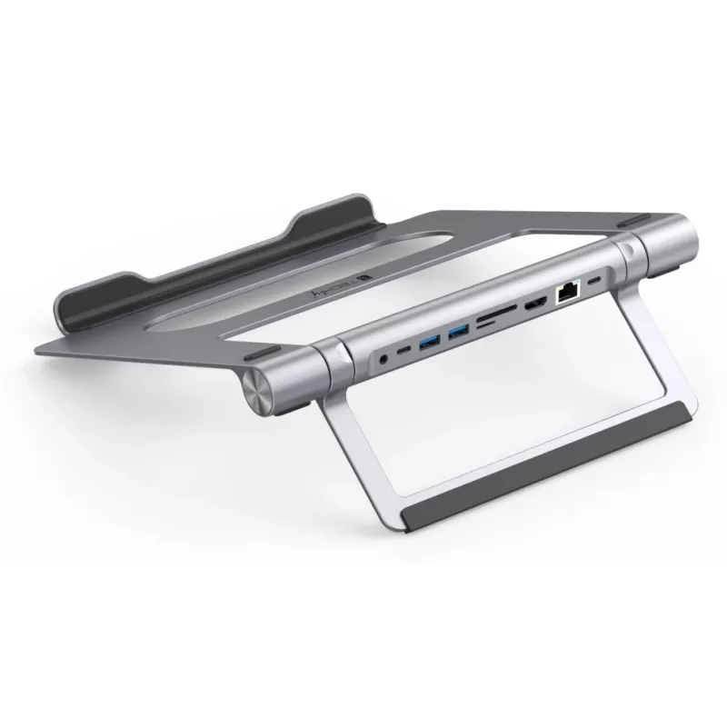 Techly ICA-NTB-DOCK91 káblový USB 3.2 Gen 1 (3.1 Gen 1) Type-C strieborný