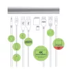 Techly ICA-NTB-DOCK91 káblový USB 3.2 Gen 1 (3.1 Gen 1) Type-C strieborný