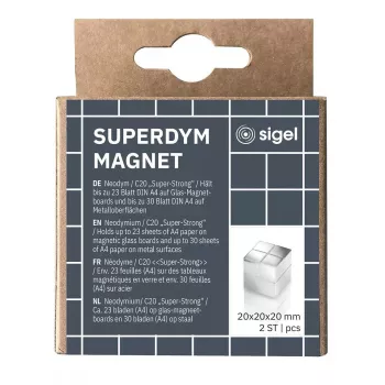 Kocka magnetická na tvorenie Sigel BA706 neodým strieborná 20 mm