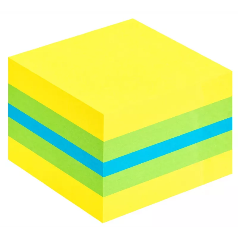 3M Post-it 2051L poznámkové lístky štvorcové modrá, zelená, tyrkysová, žltá 400 listov samolepiace
