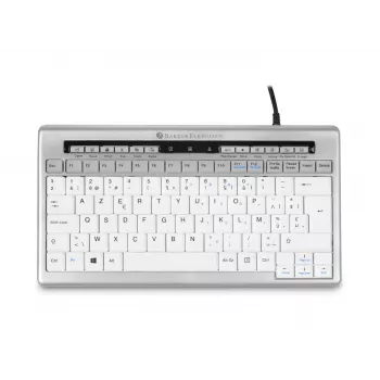 BakkerElkhuizen S-board 840 UK Qwerty, Tenkeyless (80 – 87 %), káblová, USB, nožnicové spínače, QWERTY, svetlosivá, biela