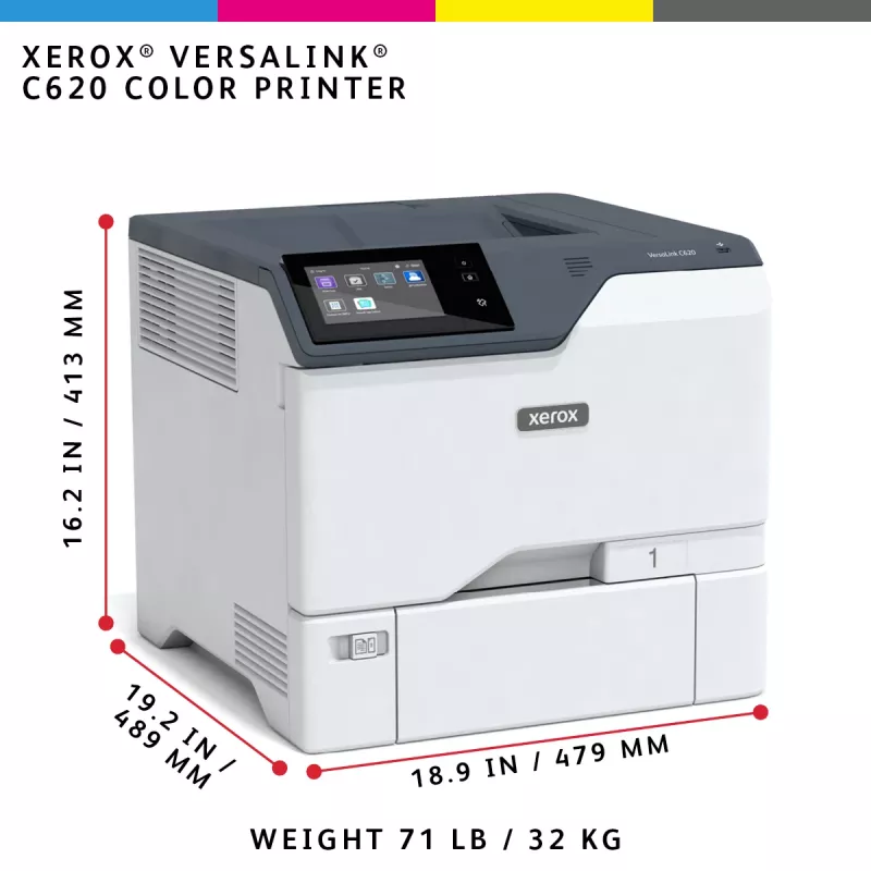 Xerox VersaLink C620 A4 50ppm duplex tlačiareň PS3 PCL5e/6 2 zásobníky 650 listov
