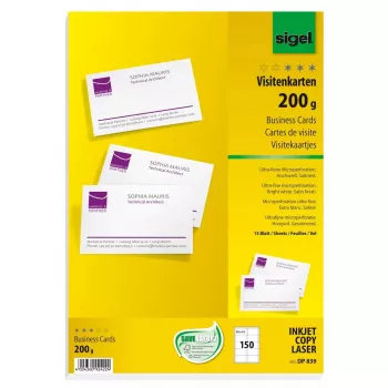Vizitky Sigel DP839 laser/inkjet biela