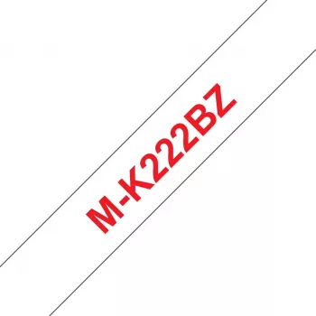 Brother M-K222BZ popisovacia páska červená na bielom