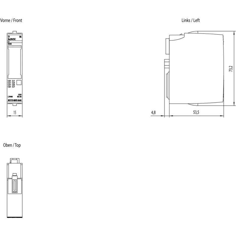 Siemens SIMATIC ET 200SP 6ES7131-6BF01-0AA0 modul digitálnych vstupov, DI 8x24VDC Basic