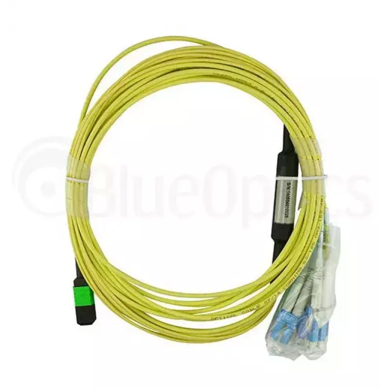 Optický kábel MPO 4x LC BlueOptics CBL-MPO12-4LC-SMF-10M 10m G.657.A1