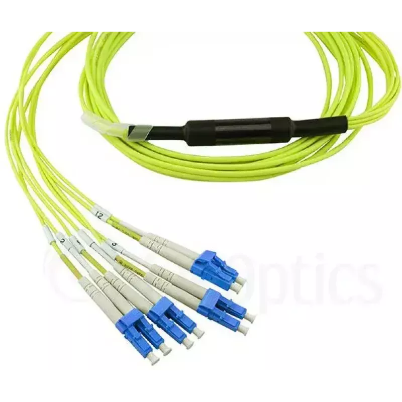 Optický kábel MPO 4x LC BlueOptics CBL-MPO12-4LC-SMF-10M 10m G.657.A1