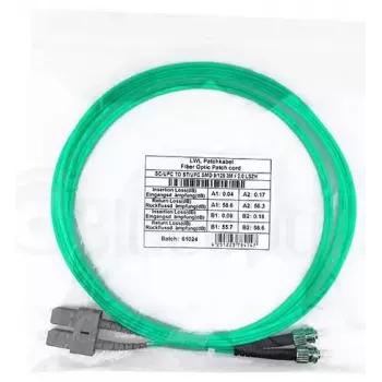 Optický kábel BlueOptics SFP3233EU0.5MK SC ST OM3 0,5 m aqua