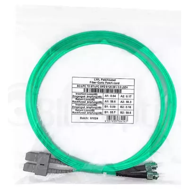 Optický kábel BlueOptics SFP3233EU0.5MK SC ST OM3 0,5 m aqua