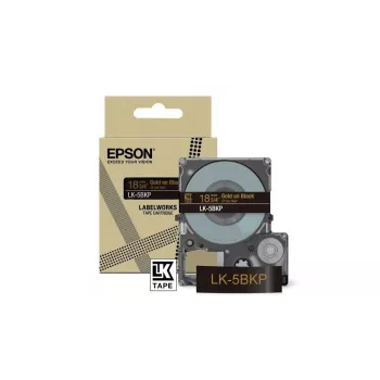 Páska do tlačiarne etikiet Epson LK-5BKP čierna zlatá 1,8 cm