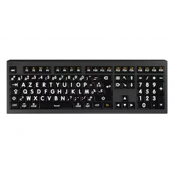 Logickeyboard USB AZERTY francúzska klávesnica LKB-LPWB-A2M-FR káblová nožnicové spínače