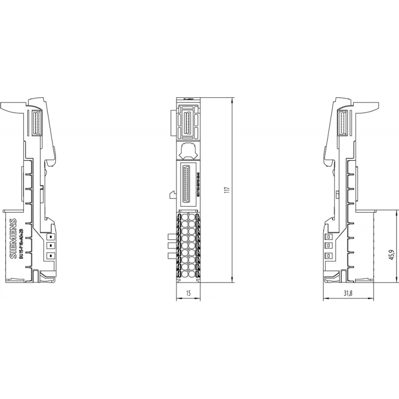 Siemens 6ES7193-6BP00-0BA0 elektrické svorky