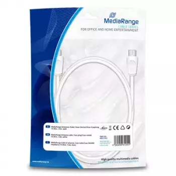 Prepojovací kábel MediaRange MRCS162 1,5 m biely