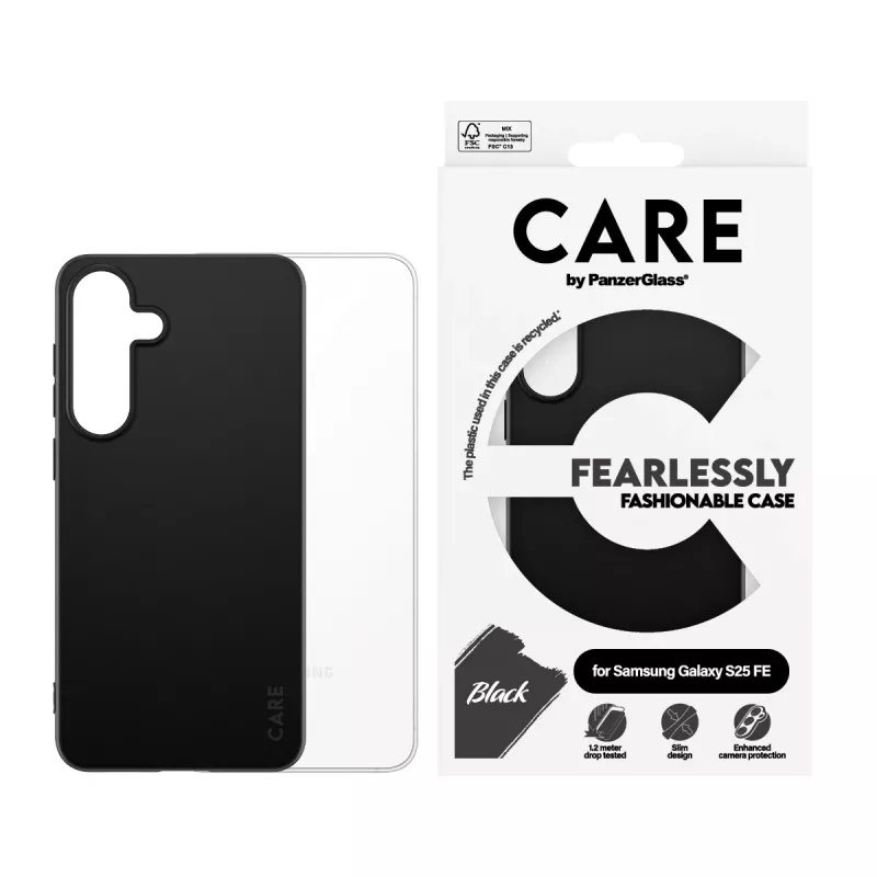 PanzerGlass CARE™ by ® TPU puzdro čierne Samsung Galaxy S25 FE 5G
