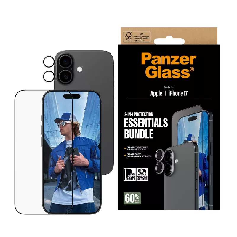 PanzerGlass 2-in-1 Essentials balenie iPhone 17 odolný proti poškriabaniu nárazuvzdorný