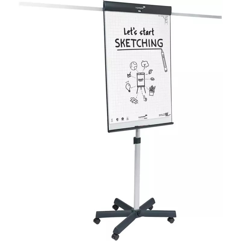 Legamaster SKETCH PRO mobilný flipchart s hviezdicovou základňou oceľ 5 koliesok