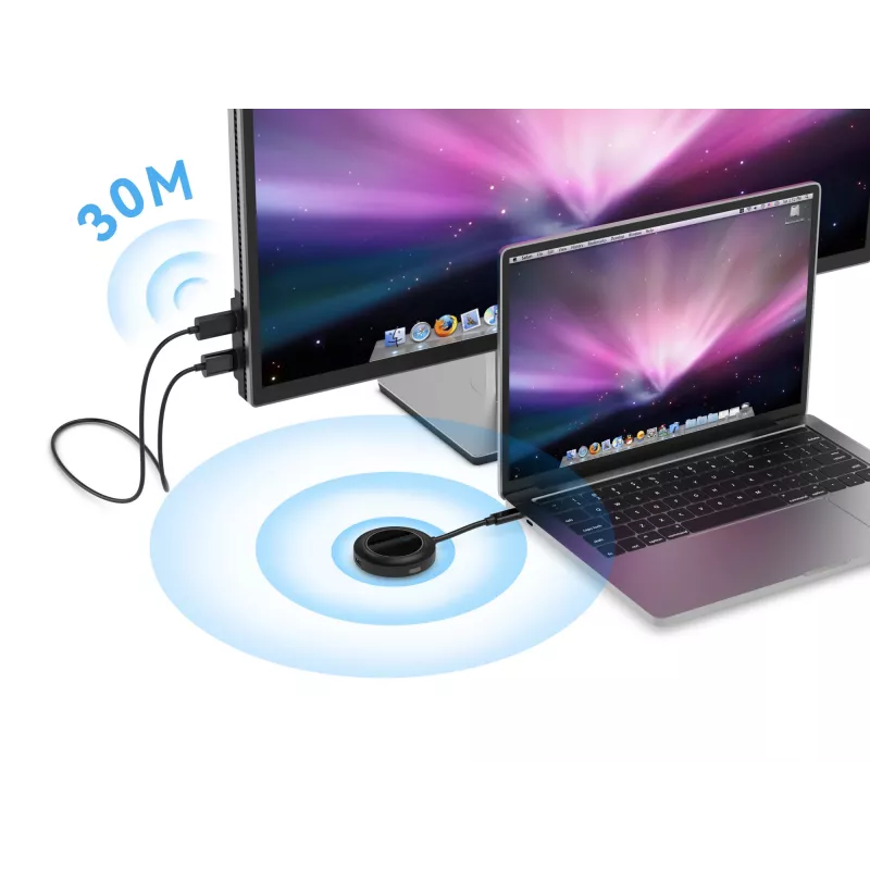 Conceptronic ATHERIC01B bezdrôtová sada USB-C na HDMI displej 1080P