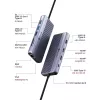 ICY BOX IB-DK4062-CPD káblový USB 3.2 Gen 1 (3.1 Gen 1) Type-C antracit