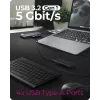 ICY BOX IB-DK4062-CPD káblový USB 3.2 Gen 1 (3.1 Gen 1) Type-C antracit