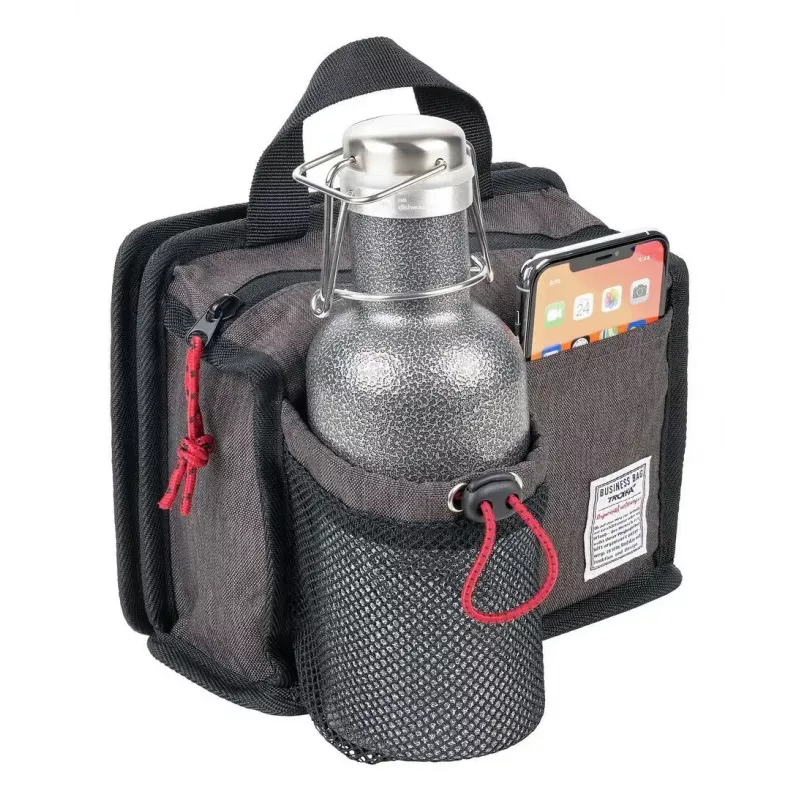 Kabelka/taška cez rameno pre trolley TROIKA BBG67/GY – polyester, čierna/sivá, 200×50×175 mm, zips