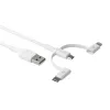 dbramante1928 re-charge - 3-in-1 kábel – USB-A na USB-A, C & Lightning - biely