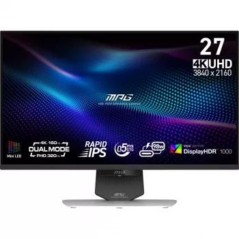 MSI MPG 274URDFWDE E16M počítačový monitor 68,6 cm (27 palcov) 3840 x 2160 pixelov 4K Ultra HD LED čierny, biely