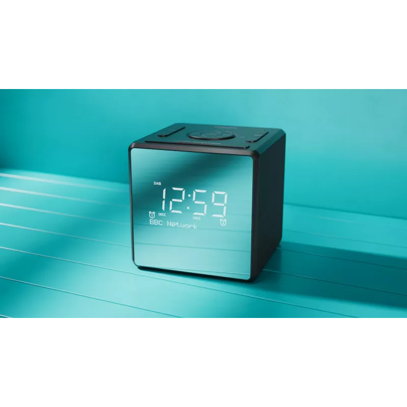 Digitálny budík Philips TAR4600/10 čierny LCD AC/batéria